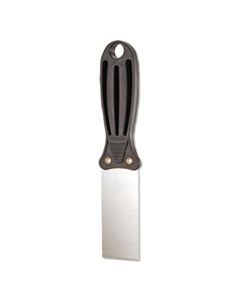 TOC280106 PUTTY KNIFE, 1 1/2" WIDE, CARBON STEEL, FLEXIBLE HANDLE, BLACK/SILVER, 24/CARTON