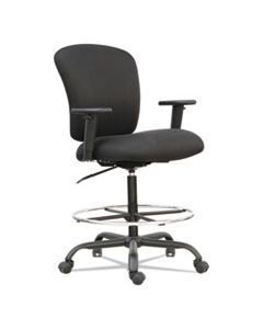 ALEMT4610 ALERA MOTA SERIES BIG AND TALL STOOL, 31.13" SEAT HEIGHT, SUPPORTS UP TO 450 LBS., BLACK SEAT/BLACK BACK, BLACK BASE