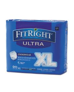 MIIFIT23600A FITRIGHT ULTRA PROTECTIVE UNDERWEAR, X-LARGE, 56" TO 68" WAIST, 20/PACK