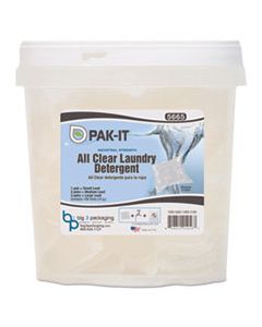 ALL CLEAR LAUNDRY DETERGENT, FRAGRANCE FREE, 15 G PAKS, 100/TUB