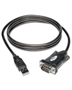 TRPU209000R USB-A TO SERIAL ADAPTER CABLE, DB9 (M/M), 5 FT., BLACK