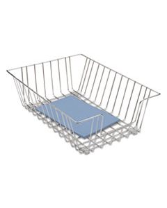 FEL65012 WIRE DESK TRAY ORGANIZER, 1 SECTION, LEGAL SIZE FILES, 12" X 16.5" X 5", SILVER