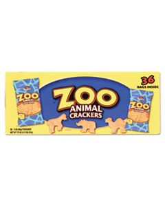 KEB827545 ZOO ANIMAL CRACKERS, ORIGINAL, 2 OZ PACK, 36 PACKS/BOX