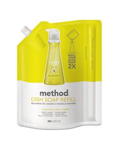 MTH01341 DISH SOAP REFILL, LEMON MINT, 36 OZ POUCH, 6/CARTON