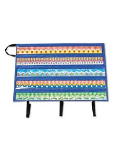 CDPCD5652 BORDER STORAGE POCKET CHART, BLUE/CLEAR, 41" X 24 1/2"