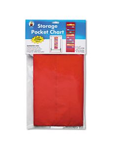 CDPCD5653 STORAGE POCKET CHART WITH 10 13 1/2 X 7 POCKETS, HANGER GROMMETS, 14 X 47