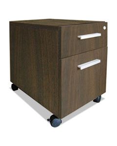 MLNEZPM24BFAHA E5 SERIES MOBILE BOX/FILE PEDESTAL, 15.25W X 24D X 23H, WALNUT