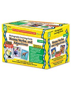 CDPD44045 PHOTOGRAPHIC LEARNING CARDS BOXED SET, NOUNS/VERBS/ADJECTIVES, GRADES K-12