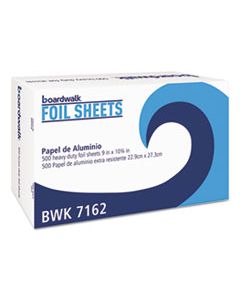 BWK7162 STANDARD ALUMINUM FOIL POP-UP SHEETS, 9" X 10 3/4", 500/BOX, 6 BOXES/CARTON