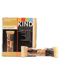 KND18533 NUTS AND SPICES BAR, CARAMEL ALMOND AND SEA SALT, 1.4 OZ BAR, 12/BOX