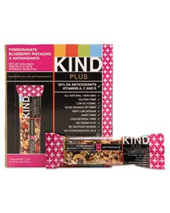 KND17221 PLUS NUTRITION BOOST BAR, POM. BLUEBERRY PISTACHIO/ANTIOXIDANTS, 1.4 OZ, 12/BOX