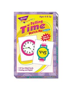 TEPT58004 MATCH ME CARDS, TELLING TIME, 52 CARDS, AGES 6 AND UP