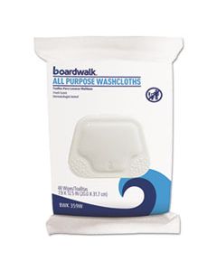 BWK459W PREMOISTENED WASHCLOTHS, 12 1/2 X 7 9/10, FRESH SCENT, 48/PACK, 6 PACKS/CARTON