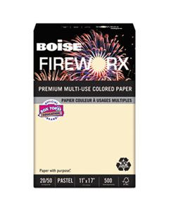 CASMP2207IYRM FIREWORX PREMIUM MULTI-USE COLORED PAPER, 20LB, 11 X 17, FLASHING IVORY, 500/REAM