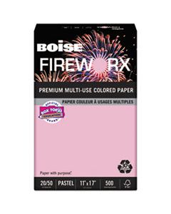 CASMP2207PK FIREWORX PREMIUM MULTI-USE COLORED PAPER, 20LB, 11 X 17, POWDER PINK, 500/REAM
