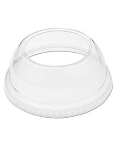 DCCDLW662 OPEN-TOP DOME LID FOR 9-22 OZ PLASTIC CUPS, CLEAR, 1.9"DIA HOLE, 1000/CARTON