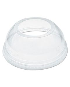 DCCDLW626 OPEN-TOP DOME LID, FITS 16 OZ TO 24 OZ PLASTIC CUPS, CLEAR, 1.9" DIA HOLE, 1,000/CARTON