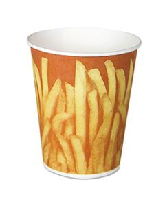 SCCGRS16 PAPER FRENCH FRY CUPS, 16 OZ,YELLOW/BROWN FRY DESIGN, 50/BAG, 20 BAG/CARTON