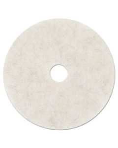 MMM20326 ULTRA HIGH-SPEED NATURAL BLEND FLOOR BURNISHING PADS 3300, 27" DIA., WHITE, 5/CT