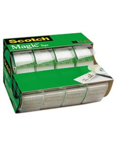 MMM4105 MAGIC TAPE IN HANDHELD DISPENSER, 1" CORE, 0.75" X 25 FT, CLEAR, 4/PACK
