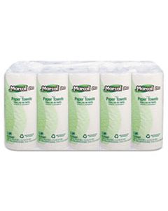 MRC610 100% PREMIUM RECYCLED PERFORATED TOWELS, 11 X 9, WHITE, 70/ROLL, 15 ROLLS/CARTON