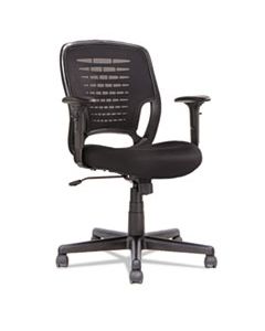 OIFEM4817 SWIVEL/TILT MESH TASK CHAIR, SUPPORTS UP TO 250 LBS., BLACK SEAT/BLACK BACK, BLACK BASE