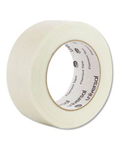 UNV31648 350# PREMIUM FILAMENT TAPE, 3" CORE, 48 MM X 54.8 M, CLEAR