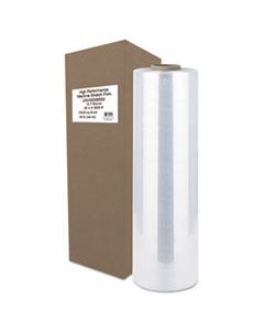 UNVM209050 HIGH-PERFORMANCE MACHINE STRETCH FILM, 20" X 9000 FT, 16MIC, CLEAR