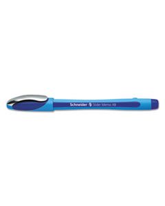 STW150203 SCHNEIDER SLIDER MEMO XB STICK BALLPOINT PEN, 1.4MM, BLUE INK, BLUE BARREL, 10/BOX
