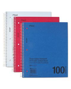 MEA06546 DURAPRESS COVER NOTEBOOK, 1 SUBJECT, MEDIUM/COLLEGE RULE, ASSORTED COLOR COVERS, 11 X 8.5, 100 SHEETS