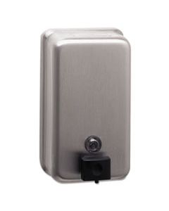 BOB2111 CLASSICSERIES SURFACE-MOUNTED SOAP DISPENSER, 40 OZ, 4.75" X 3.5" X 8.13", STAINLESS STEEL