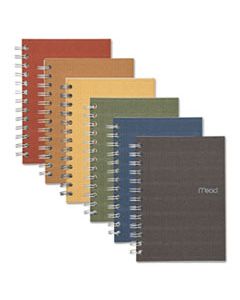 MEA45186 RECYCLED NOTEBOOK, 1 SUBJECT, MEDIUM/COLLEGE RULE, ASSORTED COLOR COVERS, 7 X 5, 80 SHEETS