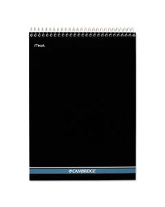 MEA59006 STIFF-BACK WIRE BOUND NOTEBOOK, 1 SUBJECT, WIDE/LEGAL RULE, WHITE/BLUE COVER, 8.5 X 11.5, 70 SHEETS