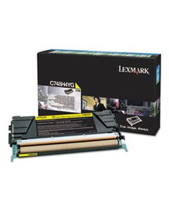 LEXC748H4YG C748H1YG RETURN PROGRAM HIGH-YIELD TONER, 10000 PG-YIELD, YELLOW, TAA COMPLIANT