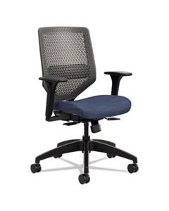 HONSVR1ACLC90TK SOLVE SERIES REACTIV BACK TASK CHAIR, SUPPORTS UP TO 300 LBS., MIDNIGHT SEAT/CHARCOAL BACK, BLACK BASE