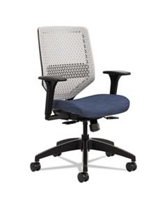 HONSVR1AILC90TK SOLVE SERIES REACTIV BACK TASK CHAIR, SUPPORTS UP TO 300 LBS., MIDNIGHT SEAT/TITANIUM BACK, BLACK BASE