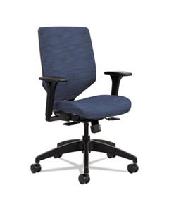 SOLVE SERIES UPHOLSTERED BACK TASK CHAIR, SUPPORTS UP TO 300 LBS., MIDNIGHT SEAT/MIDNIGHT BACK, BLACK BASE