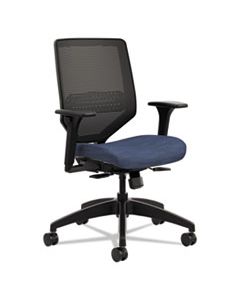 HONSVM1ALC90TK SOLVE SERIES MESH BACK TASK CHAIR, SUPPORTS UP TO 300 LBS., MIDNIGHT SEAT, BLACK BACK, BLACK BASE