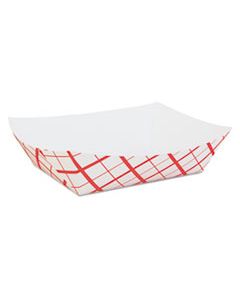 SCH0429 PAPER FOOD BASKETS, RED/WHITE CHECKERBOARD, 5 LB CAPACITY, 500/CARTON