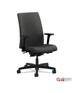 HONIW104CU19 IGNITION SERIES MID-BACK WORK CHAIR, SUPPORTS UP TO 300 LBS., IRON ORE SEAT/IRON ORE BACK, BLACK BASE