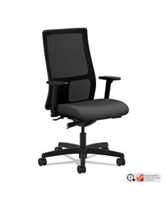 HONIW103CU19 IGNITION SERIES MESH MID-BACK WORK CHAIR, SUPPORTS UP TO 300 LBS., IRON ORE SEAT/BLACK BACK, BLACK BASE