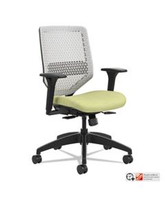 HONSVR1AILC82TK SOLVE SERIES REACTIV BACK TASK CHAIR, SUPPORTS UP TO 300 LBS., MEADOW SEAT/TITANIUM BACK, BLACK BASE