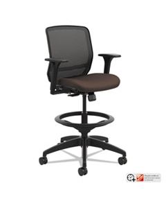 HONQTSMY1ACU49 QUOTIENT SERIES MESH MID-BACK TASK STOOL, 33" SEAT HEIGHT, SUPPORTS UP TO 300 LBS., ESPRESSO SEAT/BLACK BACK, BLACK BASE