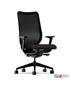 HONN103CU49 NUCLEUS SERIES WORK CHAIR WITH ILIRA-STRETCH M4 BACK, SUPPORTS UP TO 300 LBS., ESPRESSO SEAT, BLACK BACK, BLACK BASE