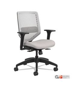 HONSVR1AILC19TK SOLVE SERIES REACTIV BACK TASK CHAIR, SUPPORTS UP TO 300 LBS., STERLING SEAT/TITANIUM BACK, BLACK BASE