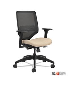 HONSVM1ALC22TK SOLVE SERIES MESH BACK TASK CHAIR, SUPPORTS UP TO 300 LBS., PUTTY SEAT, BLACK BACK, BLACK BASE