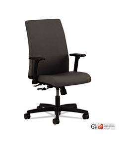 HONIT105CU19 IGNITION SERIES FABRIC LOW-BACK TASK CHAIR, SUPPORTS UP TO 300 LBS., IRON ORE SEAT/IRON ORE BACK, BLACK BASE