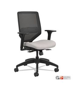HONSVM1ALC19TK SOLVE SERIES MESH BACK TASK CHAIR, SUPPORTS UP TO 300 LBS., STERLING SEAT, BLACK BACK, BLACK BASE