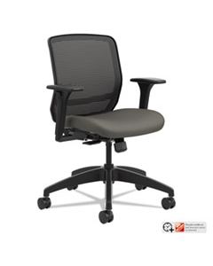 HONQTMMY1ACU19 QUOTIENT SERIES MESH MID-BACK TASK CHAIR, SUPPORTS UP TO 300 LBS., IRON ORE SEAT/BLACK BACK, BLACK BASE
