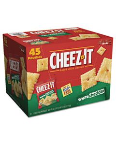 KEB10892 CHEEZ-IT CRACKERS, 1.5 OZ BAG, WHITE CHEDDAR, 45/CARTON